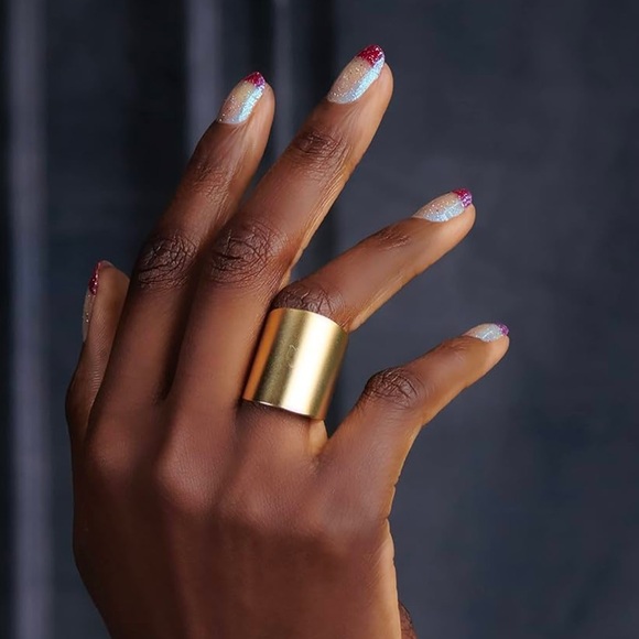 *Retired* Color Street: Undercover | Silver Gold Glitter Clear Overlay Blue - Picture 6 of 16